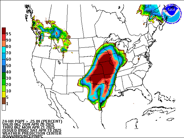 24-Hour PQPF valid 06Z April 21, 2025