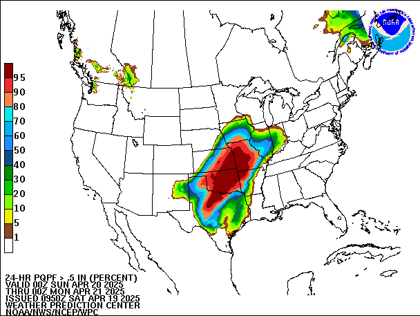 24-Hour PQPF valid 00Z April 21, 2025