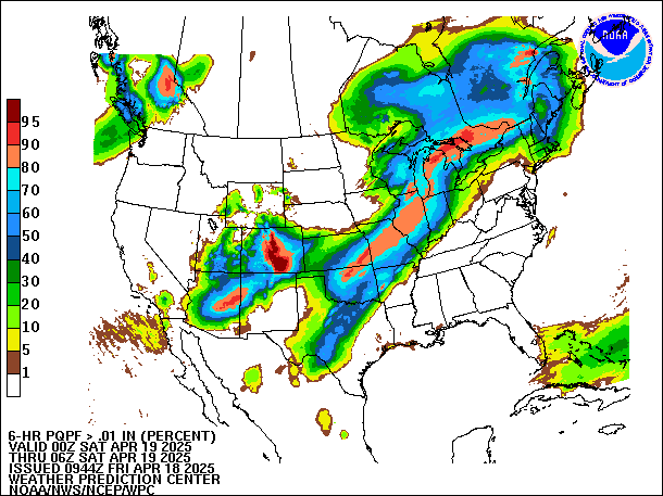 6-Hour PQPF valid 06Z April 19, 2025