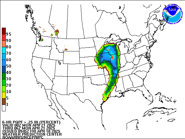 6-Hour PQPF valid 06Z April 21, 2025