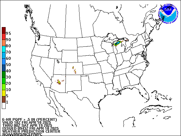 6-Hour PQPF valid 00Z April 19, 2025